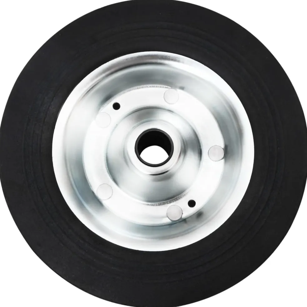 vidaXL Wiel voor stuurwiel Ø20x5 cm massief rubber en staal