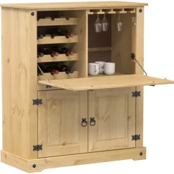vidaXL Wijnkast Corona 97x45x114 cm massief grenenhout