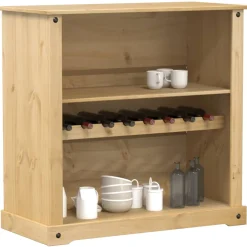 vidaXL Wijnkast Corona 107,5x51x105,5 cm massief grenenhout