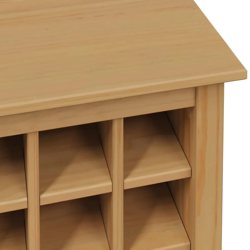 vidaXL Wijnkast HILL Honingbruin 79.5 x 40 x 107.5 cm