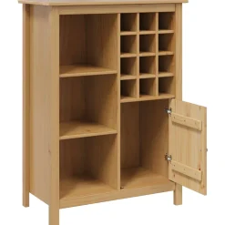 vidaXL Wijnkast HILL Honingbruin 79.5 x 40 x 107.5 cm