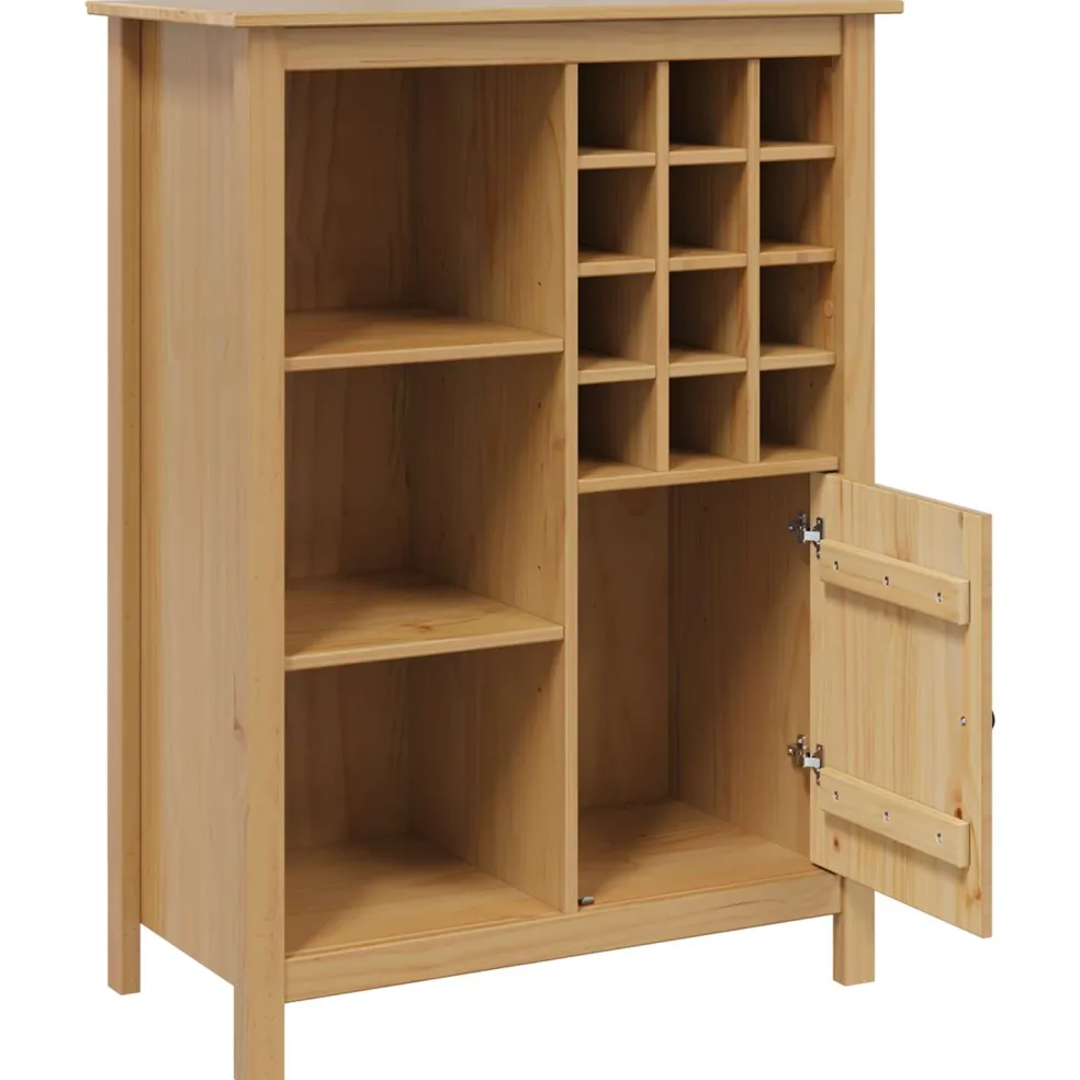 vidaXL Wijnkast HILL Honingbruin 79.5 x 40 x 107.5 cm