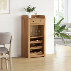 vidaXL Wijnkast Panama 57x40x111,5 cm massief grenenhout