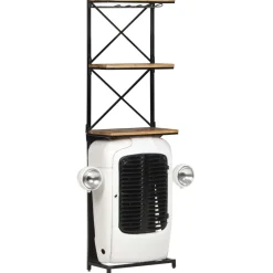 vidaXL Wijnkast tractor 49x31x172 cm ruw mangohout wit