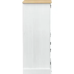 vidaXL Wijnkast Wit 97 x 45 x 114 cm Massief grenenhout