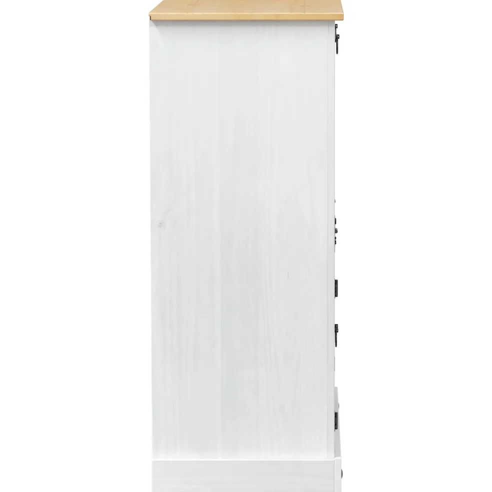 vidaXL Wijnkast Wit 97 x 45 x 114 cm Massief grenenhout