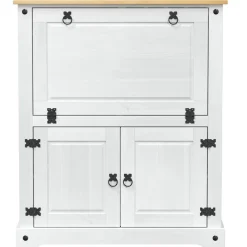 vidaXL Wijnkast Wit 97 x 45 x 114 cm Massief grenenhout