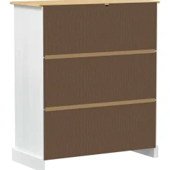 vidaXL Wijnkast Wit 97 x 45 x 114 cm Massief grenenhout