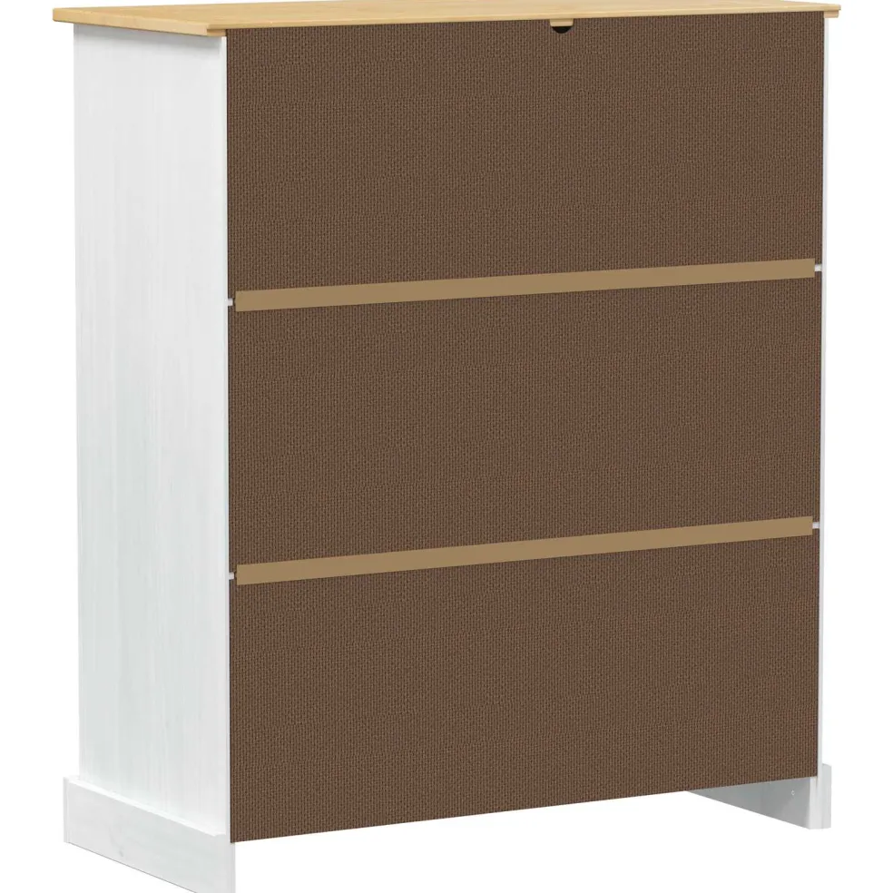vidaXL Wijnkast Wit 97 x 45 x 114 cm Massief grenenhout