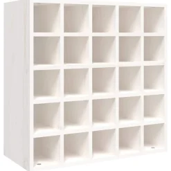 vidaXL Wijnkast Wit 56x25x56 cm Massief grenenhout