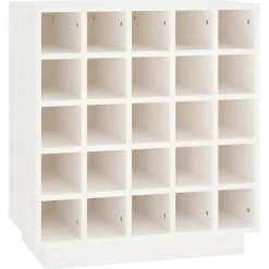 vidaXL Wijnkast 55,5x34x61 cm massief grenenhout wit
