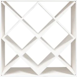 vidaXL Wijnkast 62x25x62 cm massief grenenhout wit