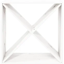 vidaXL Wijnkast 62x25x62 cm massief grenenhout wit