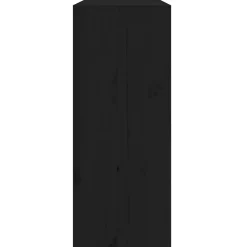vidaXL Wijnkast 62x25x62 cm massief grenenhout zwart