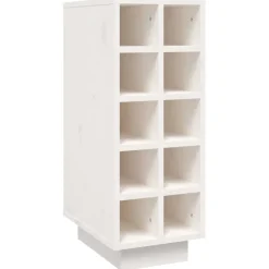 vidaXL Wijnkast 23x34x61 cm massief grenenhout wit