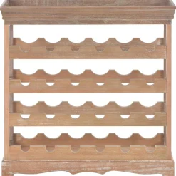 vidaXL Wijnkast 70x22,5x70,5 cm mdf bruin