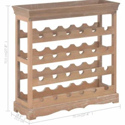 vidaXL Wijnkast 70x22,5x70,5 cm mdf bruin