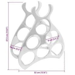 vidaXL Wijnrek Aluminium Zilver