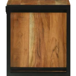 vidaXL Wijnrek Bruin en zwart 35 x 35 x 39 cm Massief Acaciahout