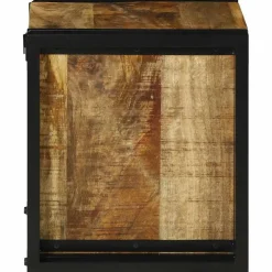 vidaXL Wijnrek Bruin en zwart 35 x 35 x 39 cm Massief Mango Hout