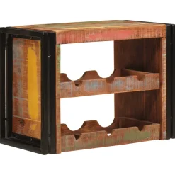 vidaXL Wijnrek Bruin 60 x 45 x 33 cm Massief gerecycled hout