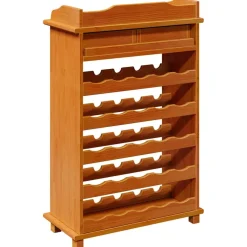 vidaXL Wijnrek Bruin 58 x 28 x 90 cm Massief grenenhout
