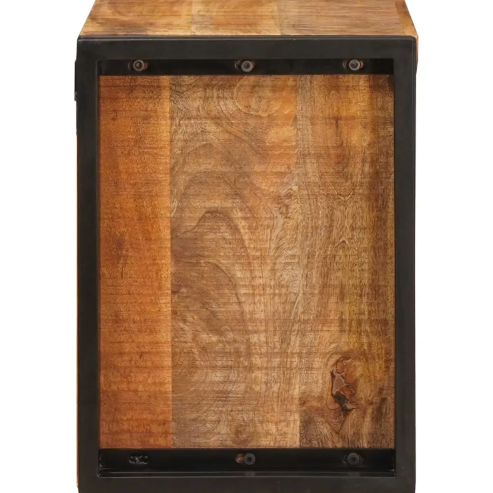 vidaXL Wijnrek Bruin 60 x 45 x 33 cm Massief Ruw Mango Hout
