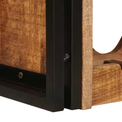 vidaXL Wijnrek Bruin 60 x 45 x 33 cm Massief Ruw Mango Hout