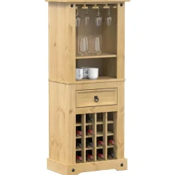 vidaXL Wijnrek Corona 56x35x134,5 cm massief grenenhout