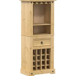 vidaXL Wijnrek Corona 56x35x134,5 cm massief grenenhout