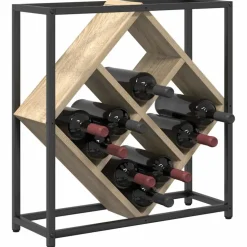 vidaXL Wijnrek 16 flessen Bewerkt hout Sonoma Eiken