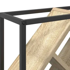 vidaXL Wijnrek 16 flessen Bewerkt hout Sonoma Eiken