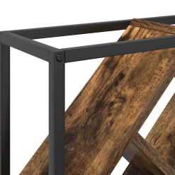 vidaXL Wijnrek 16 flessen Bewerkt hout Gerookt eiken