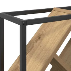 vidaXL Wijnrek 16 flessen Bewerkt hout Artisan Eiken