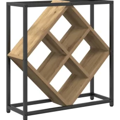 vidaXL Wijnrek 16 flessen Bewerkt hout Artisan Eiken