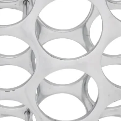 vidaXL Wijnrek 27 flessen zilverkleurig aluminium