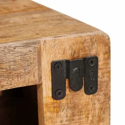 vidaXL Wijnrek met opslag Bruin 44 x 30 x 35 cm Massief Mango Hout