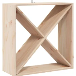 vidaXL Wijnrek 2 st Naturel 62 x 25 x 62 cm Massief grenenhout