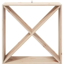 vidaXL Wijnrek 2 st Naturel 62 x 25 x 62 cm Massief grenenhout