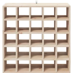 vidaXL Wijnrek 2 st Naturel 56 x 25 x 56 cm Massief grenenhout