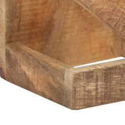 vidaXL Wijnrek voor 5 flessen massief mangohout
