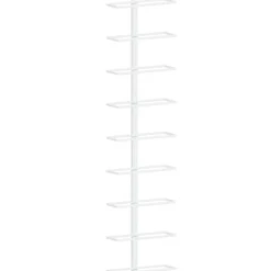vidaXL Wijnrek voor 9 flessen wandmontage ijzer wit