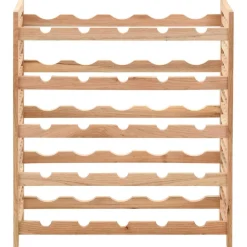 vidaXL Wijnrek voor 25 flessen 63x25x73 cm massief walnotenhout