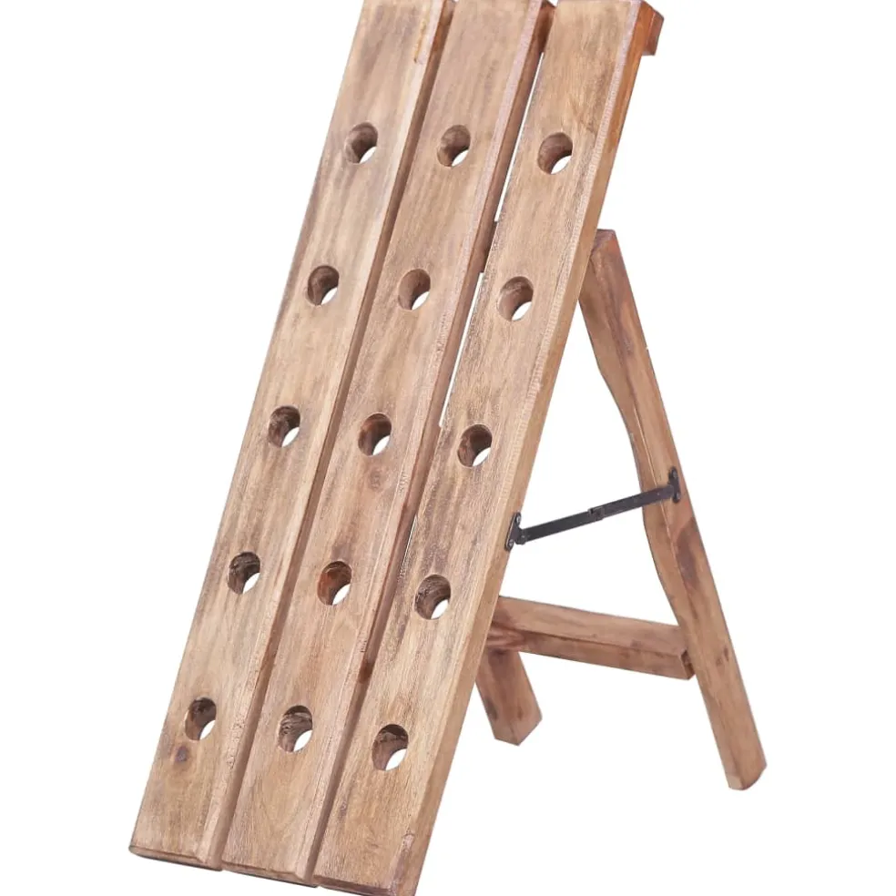 vidaXL Wijnrek voor 15 flessen 26x50x70 cm massief mahoniehout