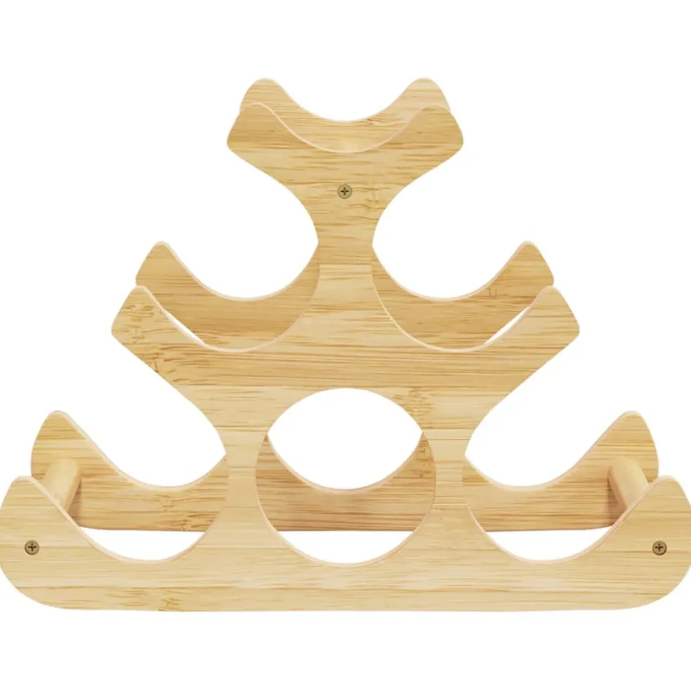 vidaXL Wijnrek voor 6 flessen 35x18x25,5 cm bamboe