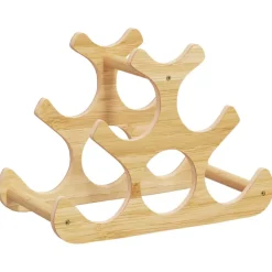 vidaXL Wijnrek voor 6 flessen 35x18x25,5 cm bamboe
