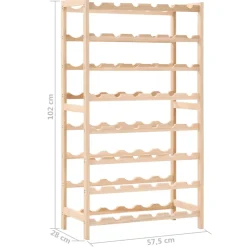 vidaXL Wijnrek 57,5x28x102 cm cederhout