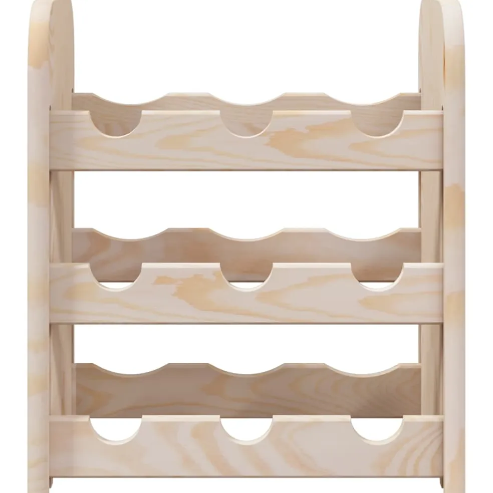 vidaXL Wijnrek 33x25x37 cm massief grenenhout