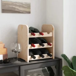 vidaXL Wijnrek 33x25x37 cm massief grenenhout