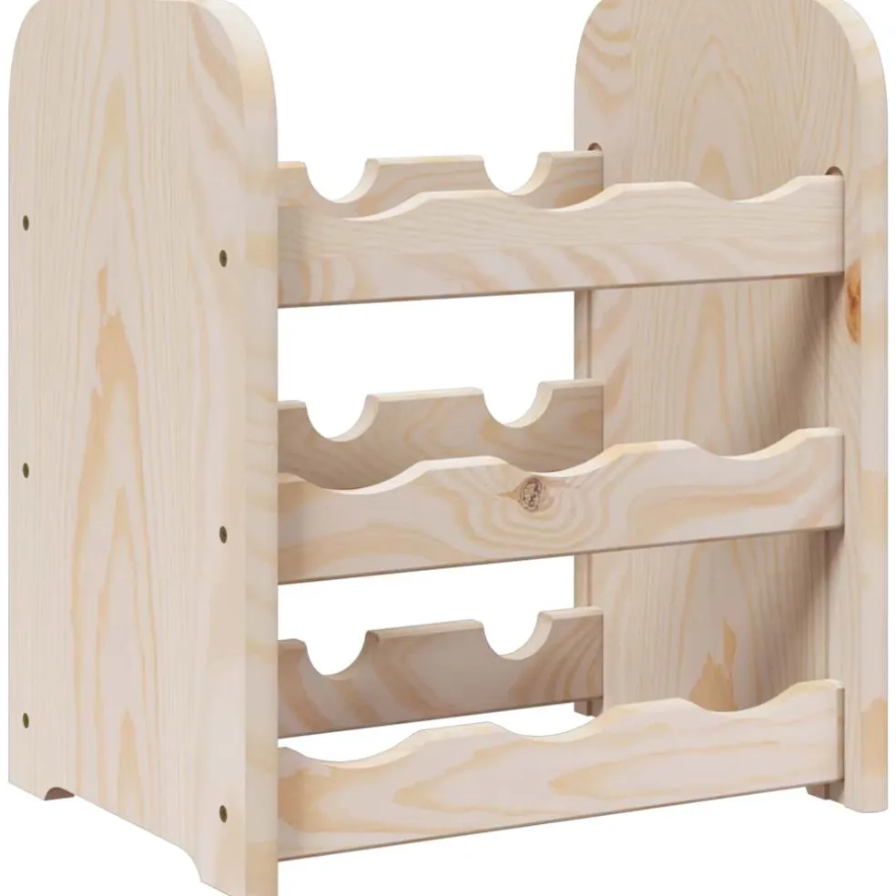 vidaXL Wijnrek 33x25x37 cm massief grenenhout